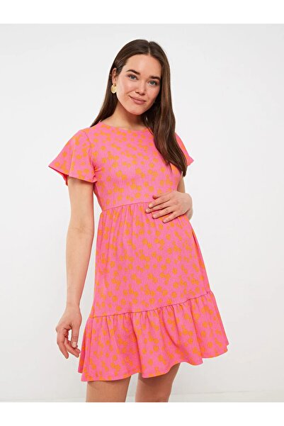 LC Waikiki Lcwaıkıkı Maternity Crew φόρεμα εγκυμοσύνης με κοντό μανίκι με μοτ...