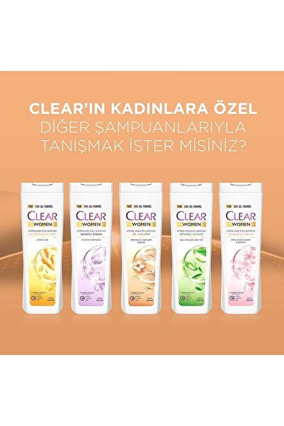 Clear Women Kepeğe Karşı Etkili Şampuan Kil Terapisi Arınmış Ve Yumuşak Saçlar 350 ml Dm