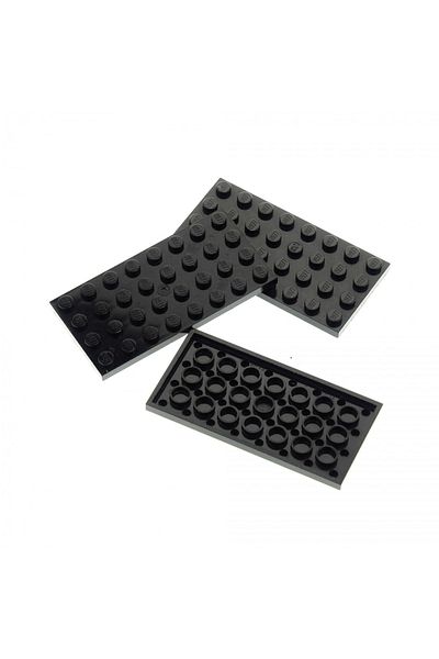 LEGO Original Moc Custom Accessory: 4X8 Flat Brick, Black, 2 Pieces