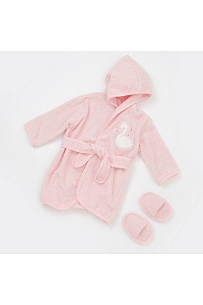 Bibaby Swan Bebek Bornoz Takımı 66419 Pembe