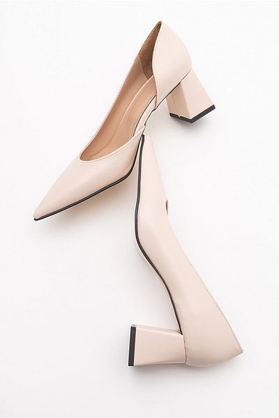 LuviShoes Olmedo Light Beige Skin Women's Heeled Shoes