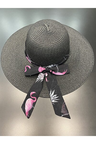 Moodbasic قبعة فلامنغو منقوشة من القش