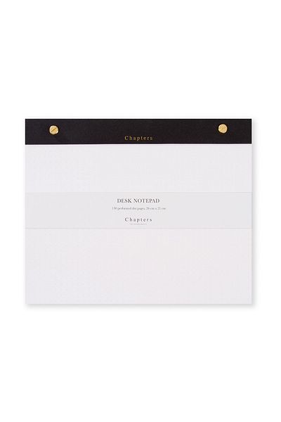 Chapters Large Notepad, Black