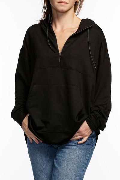 BASIC&CO Gabi Oversized Hooded Sweatshirt Black