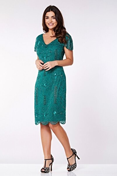 GATSBYLADY LONDON Downton - El Işlemeli Taşel Detaylı Elbise