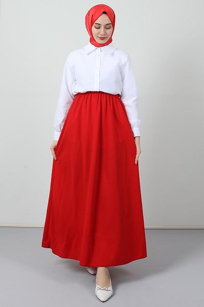 Giza Giyim Flared Skirt Red