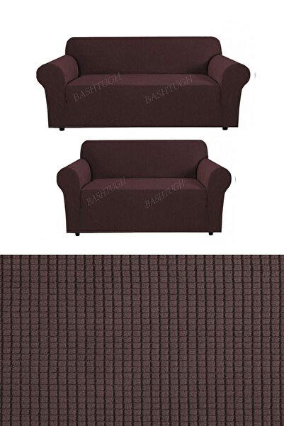 BASHTUGH TİCARET Husă pentru scaun elastică, elastică, lavabilă, cu model pătrat, husă pentru canapea extensibilă, 32 seturi de huse pentru scaun.