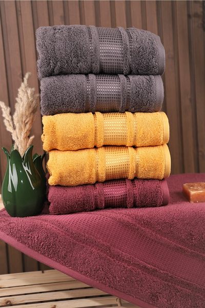 Özdilek Colourist 6-Piece Cotton Highly Water Absorbent 50*90 Hand and Face Towels