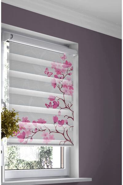 Turuncu Dizayn Oturma Odası Için Pembe, Kahverengi Manolya Sarmaşık Desenli D...