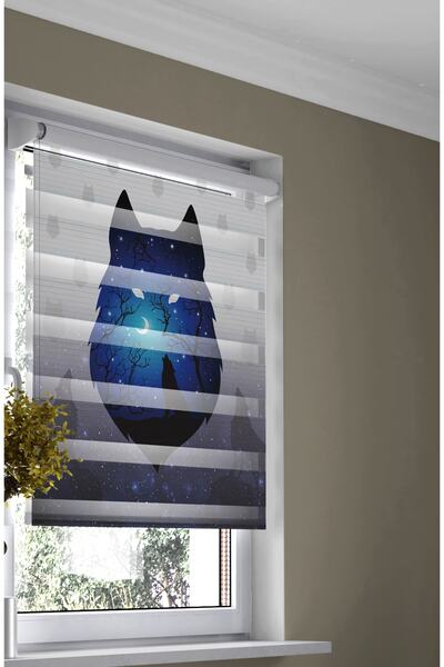 Turuncu Dizayn Yatak Odası Ve Oturma Odası Için Siyah, Lacivert Kurt Desenli ...