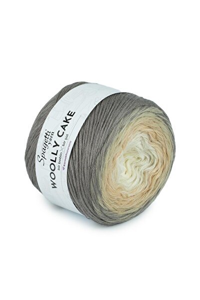Spagettiyarn Вълнена прежда за ръчно плетене в бежови нюанси  "Woolly Cake "