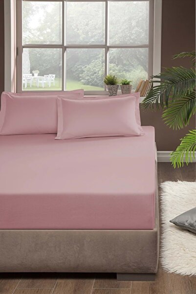 Romans Σεντόνι 160x200 εκ. Dusty Rose Luxury από χτενισμένο βαμβάκι - Ελαστικό