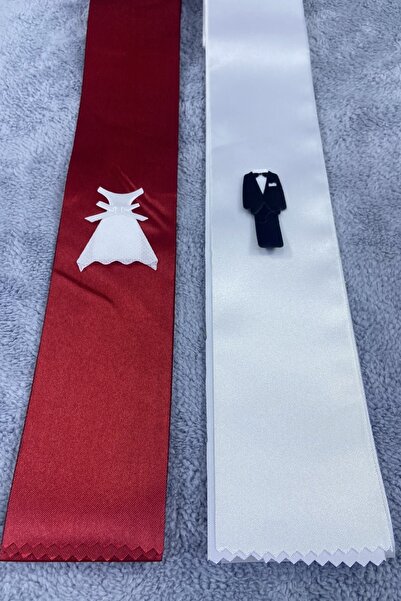 FdayAksesuar Bijuterii roșii și albe pentru nuntă, ceremonie, mire și mireasă...