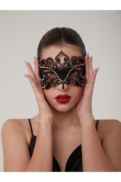 porMASK Siyah Crown Parti Maskesi