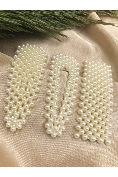 hbtasarim Жіноча шпилька з трьома застібками та перлами