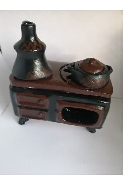 melegim doğaltaş Kuzine Mumluk Buhurdanlık Dekoratif Nostalji Taştozu - Siyah...