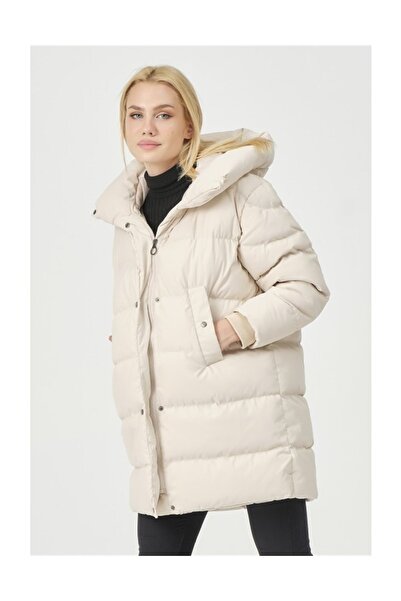 PIQUE Melody Kadın Mont Geniş Yakalı Ribana Detaylı Oversize Mont