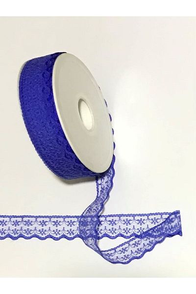 Majestik Tul Guipure. (fisto) 2,5 cm. 4 metri. Albastru
