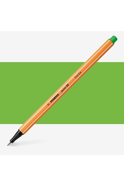Stabilo Point 88 Fineliner Pen 0.4mm Thin Felt Tip Pen Leaf Green