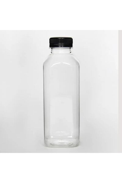 mbkambalaj 1000ml Pet Square Bottle And Black Lid (60 Pieces)