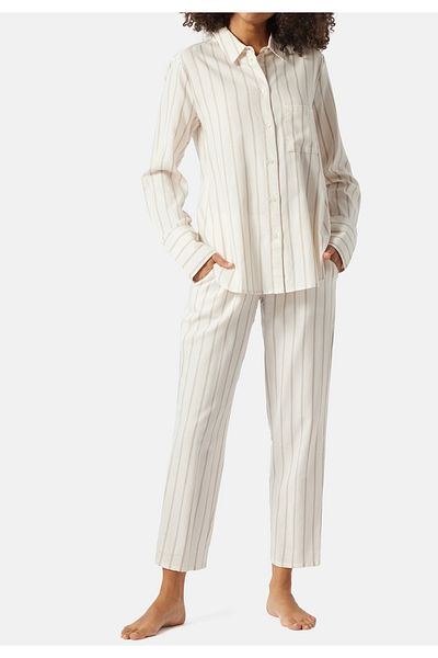 Schiesser Pyjama - Weiß - Gestreift