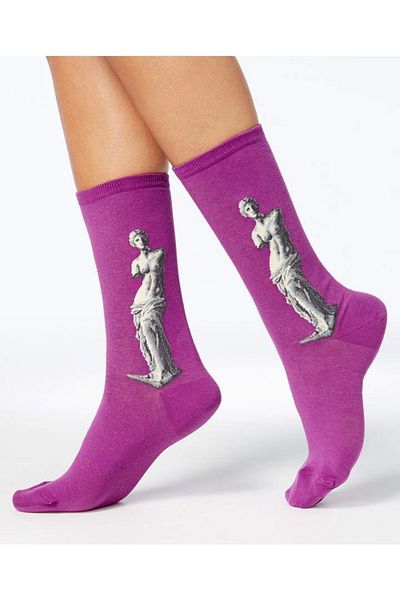 Köstebek Art - Michelangelo - David Bubble Purple Unisex Socks