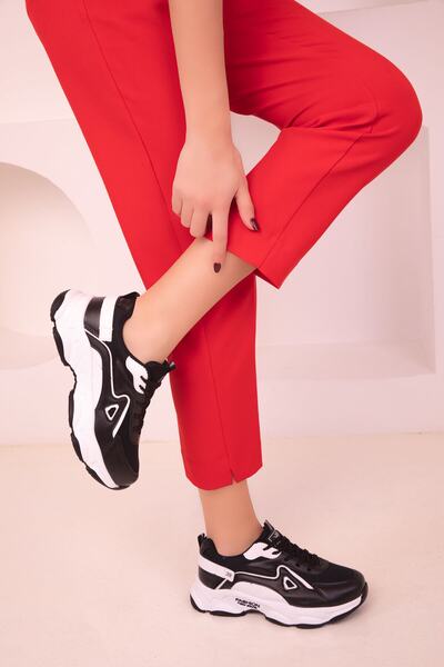 SOHO Black-White Women's Sneakers 17834