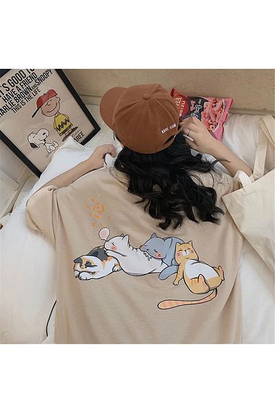 Köstebek Μπλουζάκι Beige Lazy Cats (Unisex).