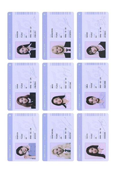 animeandyourworld Blackpink-twice-bts Fotokart 9 Adet Kesilmiş 8*6 Cm Pvc Kap...