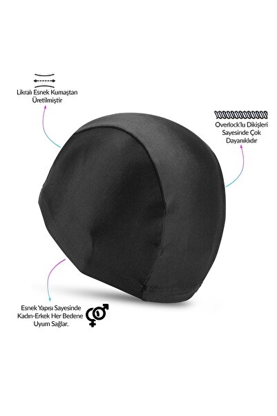 Telvesse Плавка Bonesi з еластичної тканини з лікрам для басейну та моря, тканинна плавка, чорна