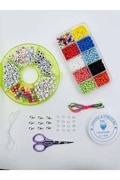 Egem aksesuar Σετ κατασκευής κοσμημάτων με κορδόνι αλεξίπτωτου, γράμματα, χάν...