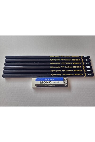 Tombow Mega Dereceli Kalem Seti Silgi Hediyeli 6 Derece