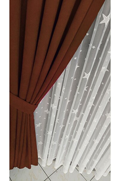 Yuka Diamond Double Wing Tile Velvet Textured Closely Pleated Plain Island Background Curtain Sade100 X 250