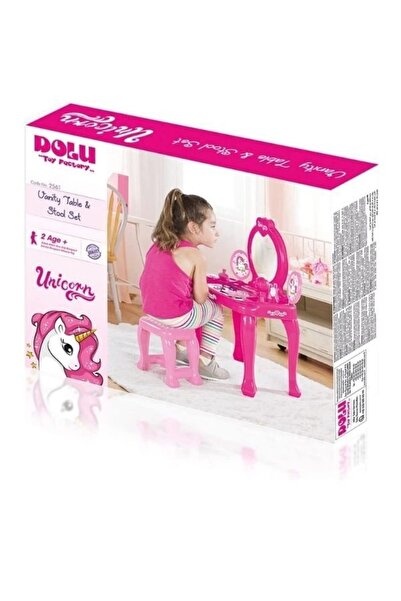 Dolu 2561 Unicorn Ayaklı Makyaj Masası Ve Sandalye -