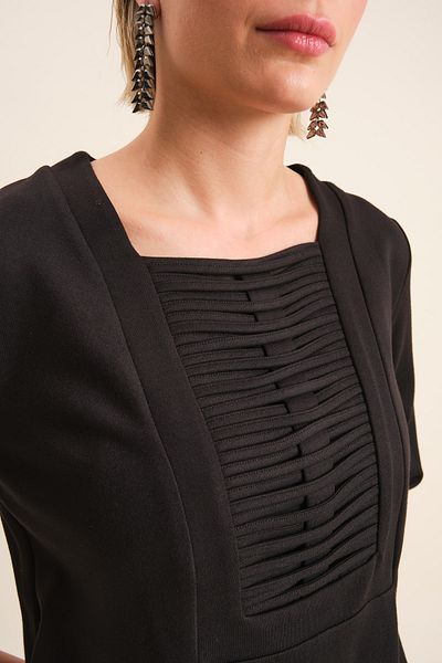 VERDA Pleated Collar Detailed Dress