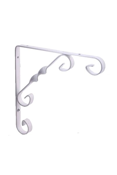 Genel Markalar Burgulu 15 x 15 cm Dekoratif Raf Altı Raf Ayağı Konsol - Beyaz...