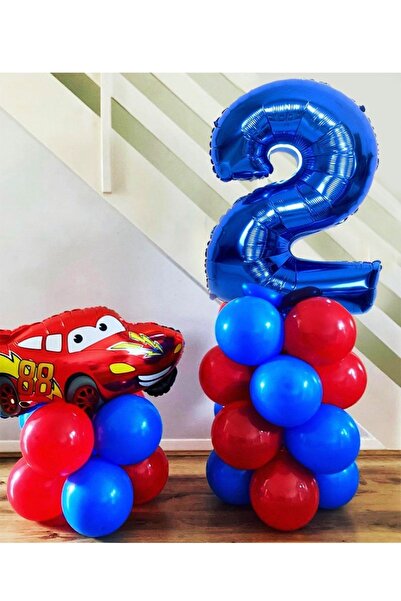 BEST PARTİ DOĞUM GÜNÜ PARTİ SÜSLERİ Best Car Themed Number Balloon Set Balloo...