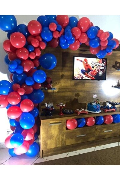 Generic Brand Dark Blue-red Balloon Set 100 Pieces
