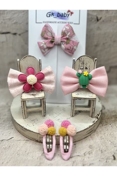 GK مجموعة مشبك مشبك على شكل صبار للفتيات الصغيرات