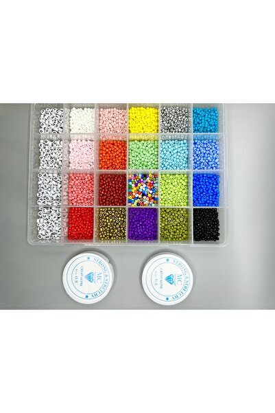 Egem aksesuar Harf Boncuk Ve Kum Boncuk Takı Yapım Seti 23 Parça Takı Malzeme...