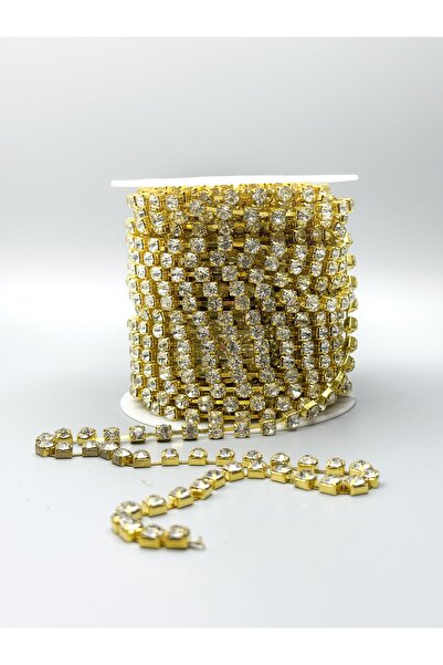 Egem aksesuar شريط حجر كريستال أصفر 6 مم - 2 متر