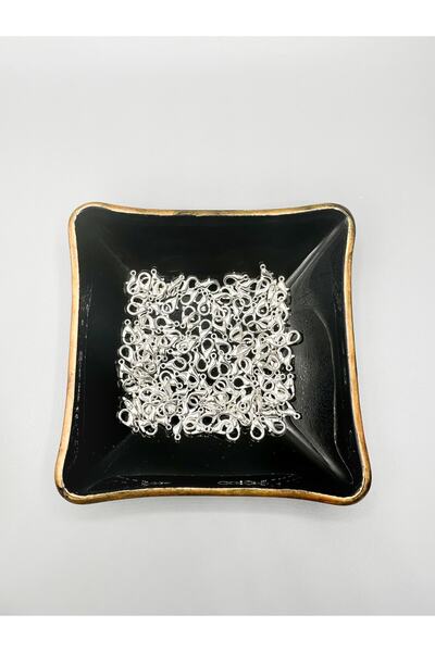 Egem aksesuar 100 Adet Gümüş Renk Metal 502 Papağan Kilit-kapama (12x6mm)