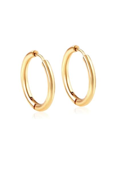 Heppii 12 Mm Cerrahi Çelik Küçük Halka Küpe Gold