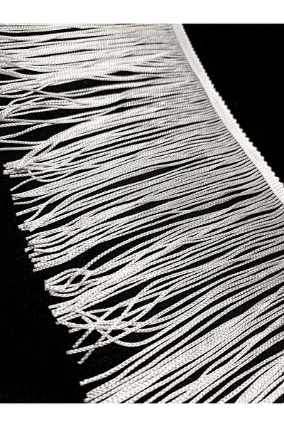 ALTAY TEKSTİL ÜRÜNLERİ White Plain Tassel Fringe 15 cm