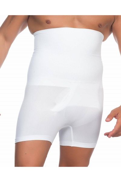 MİSTİRİK Danni Model Abdominal Flattening Belly Melting Ανδρικό Boxer Belly Concealing Boxer Λευκό χρώμα