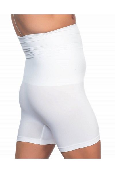 MİSTİRİK Danni Model Abdominal Flattening Belly Melting Ανδρικό Boxer Belly Concealing Boxer Λευκό χρώμα