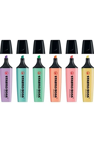 Stabilo Boss Original Fosforlu Kalem 6'lı Pastel Renkler Seti