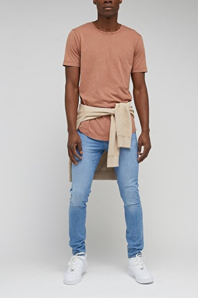 Lee Regular Fit Regular Cut 100% Cotton Crew Neck Cinnamon T-Shirt