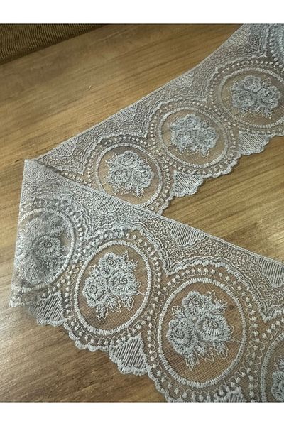 efem gipür 8.5 Mt French Lace Mat Embroidered Three Rose Bedspread and Duvet Cover Set - Tableware