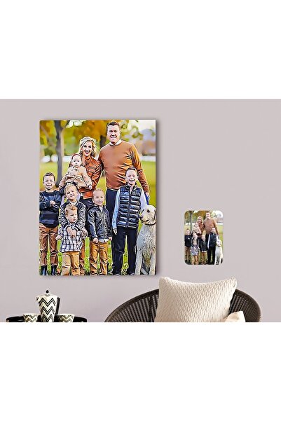 Bk Gift Aile Karikatürlü Kanvas Tablo 70x100cm-3